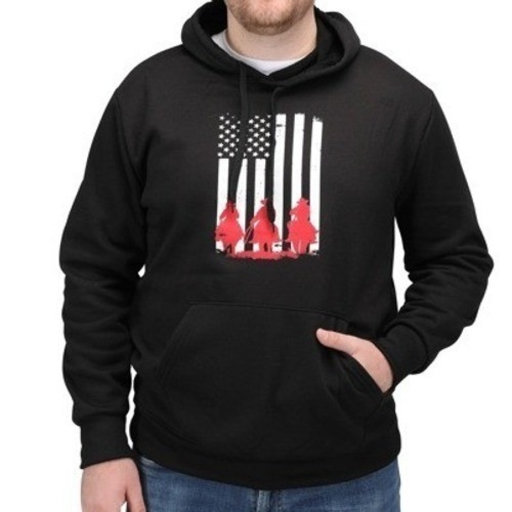 American Legend - Men's American Cowboy Trio Hoodie in Black - Size‎ XL